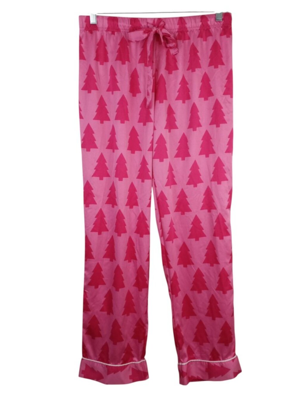 Jane Marie Satin Pajama Pants Dreaming of a Pink Christmas Womens L